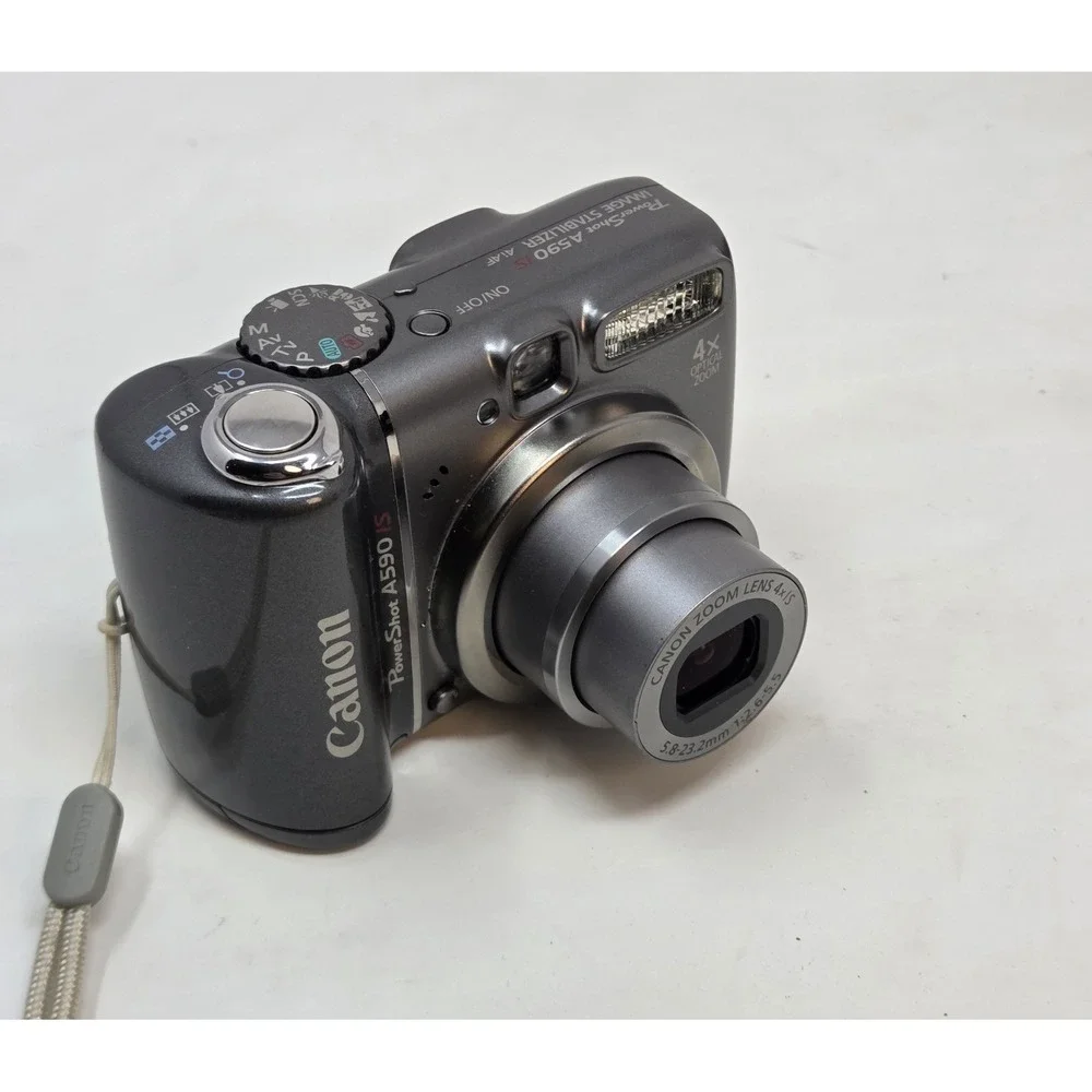 Canon PowerShot A590 IS 8.0MP CCD Digicam 4x Zoom Digital Camera Tested Working